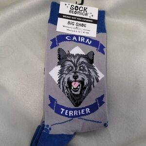 Cairn Terrier Novelty Socks NWT Big Shoe Size